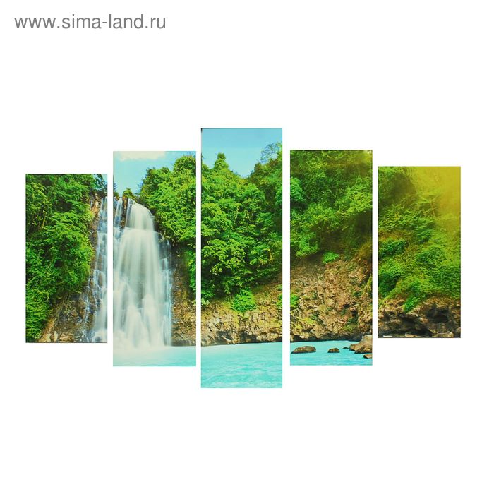 Картина модульная на подрамнике "Райский уголок" 2-25*52, 2-25*66,5, 1-25*80, 80*140 см 
Картина модульная на подрамнике "Райский уголок" 2-25*52, 2-25*66,5, 1-25*80, 80*140 см