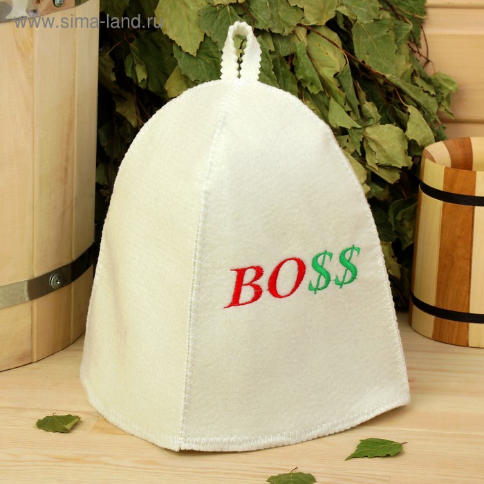 Шапка для бани "БОSS"
Шапка для бани "БОSS"