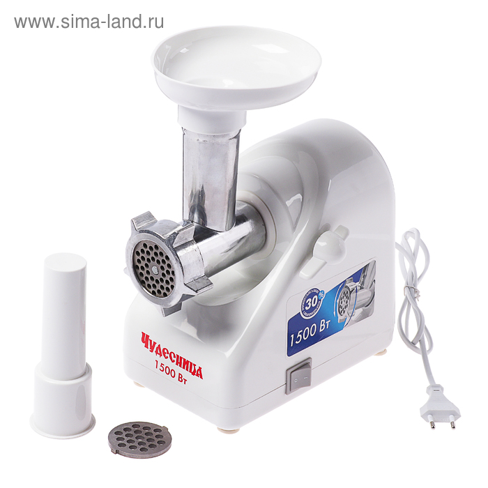 Мясорубка электрическая "Чудесница" ЭМШ-23, 1500 Вт, 1 насадка, белая
Мясорубка электрическая "Чудесница" ЭМШ-23, 1500 Вт, 1 насадка, белая