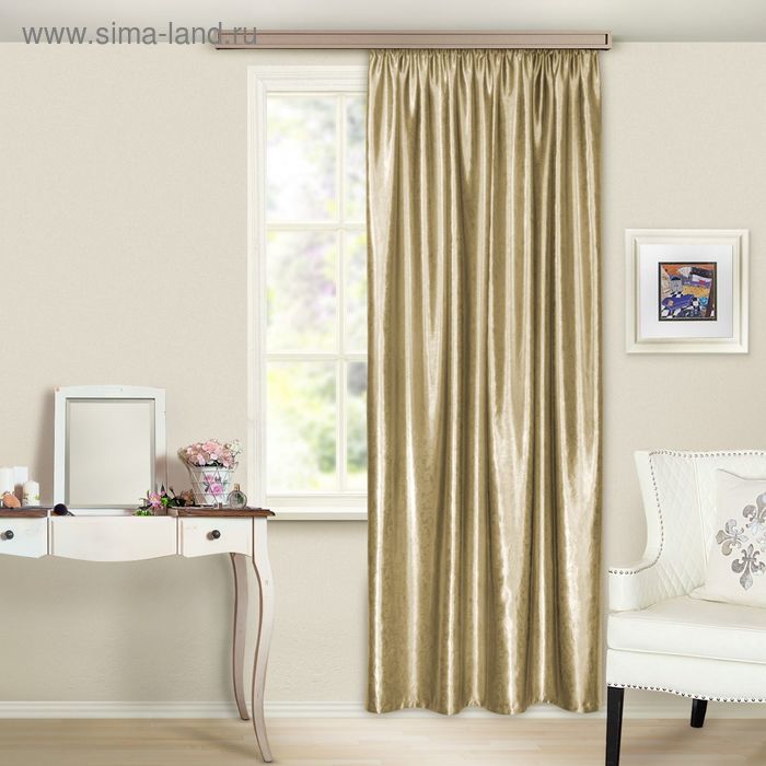 Штора портьерная, «Водевиль», 135х260 см, цвет светло-золотой, тиснение
Штора портьерная, «Водевиль», 135х260 см, цвет светло-золотой, тиснение