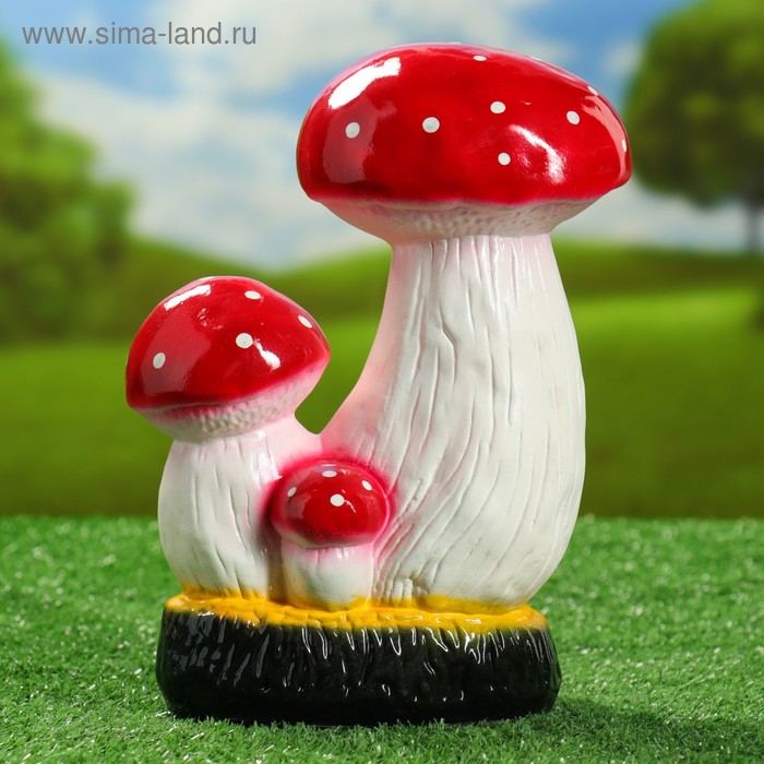 Садовая фигура "Мухоморы на пне", керамика, 17х19х27 см
Садовая фигура "Мухоморы на пне", керамика, 17х19х27 см