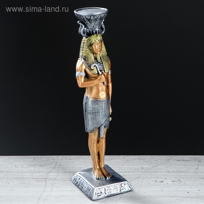 Статуэтка-подсвечник "Фараон", цветной, гипс, 30 см 
Статуэтка-подсвечник "Фараон", цветной, гипс, 30 см