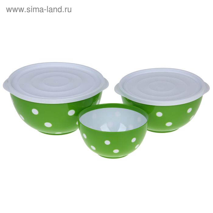 Набор салатников двухцветных Marusya (2 л; 1,4 л; 0,7 л), цвет салатовый
Набор салатников двухцветных Marusya (2 л; 1,4 л; 0,7 л), цвет салатовый