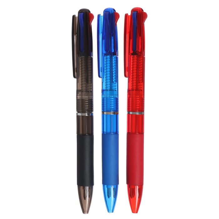 Ручка шариковая, автоматическая, 3-х цветная, корпус МИКС 
Ручка шариковая, автоматическая, 3-х цветная, корпус МИКС