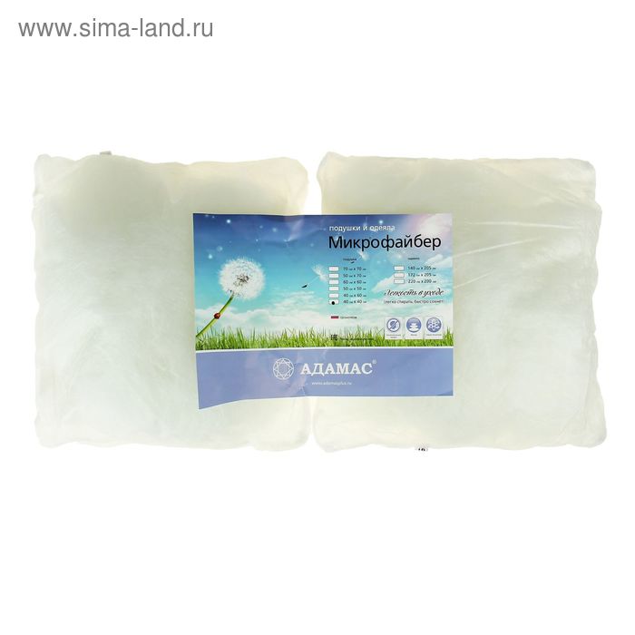 Набор подушек Адамас синтетических 40х40см 2шт, микрофайбер чехол спанбонд, п/э
Набор подушек Адамас синтетических 40х40см 2шт, микрофайбер чехол спанбонд, п/э