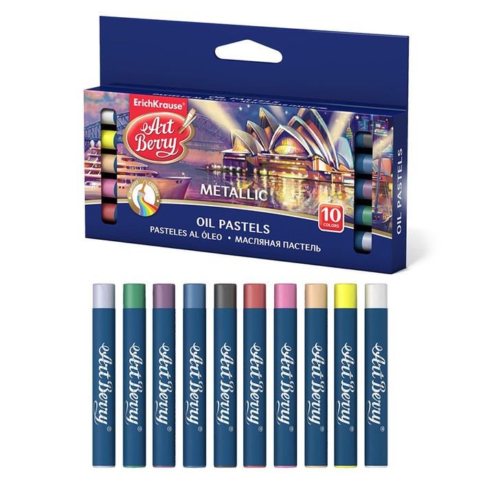 Пастель масляная, 10 цветов, Metallic Creative Line, цвет металлик, диаметр 9 мм
Пастель масляная, 10 цветов, Metallic Creative Line, цвет металлик, диаметр 9 мм