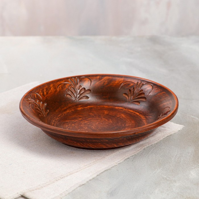 Тарелка "Резной узор", глубокая, красная глина, 0.6 л
Тарелка "Резной узор", глубокая, красная глина, 0.6 л