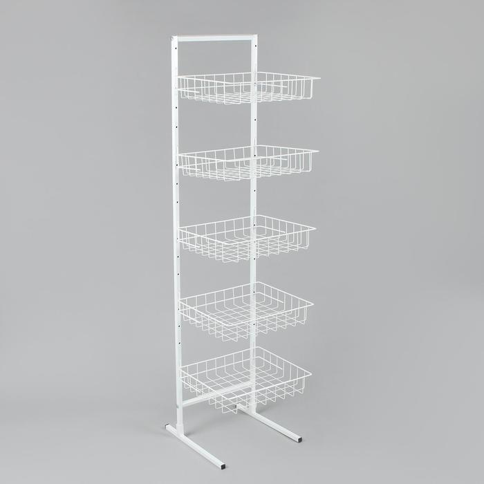 Стойка прикассовая 40*45*180, 5 корзин, цвет белый
Стойка прикассовая 40*45*180, 5 корзин, цвет белый