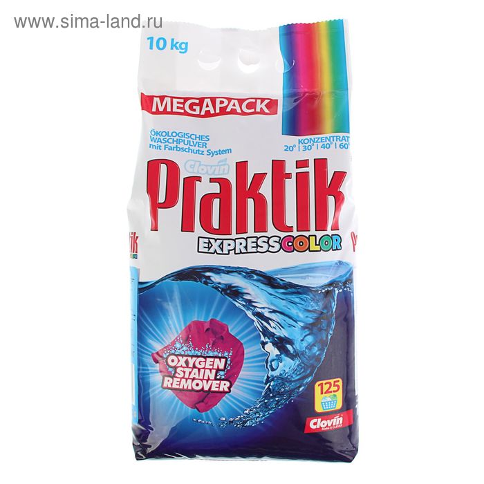Стиральный порошок Praktik ExpressColor, автомат, 10 кг
Стиральный порошок Praktik ExpressColor, автомат, 10 кг
