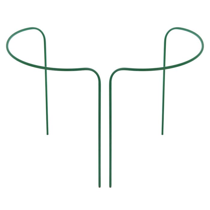 фото Кустодержатель, d = 80 см, h = 90 см, ножка d = 1 см, металл, набор 2 шт., зелёный, парный весна