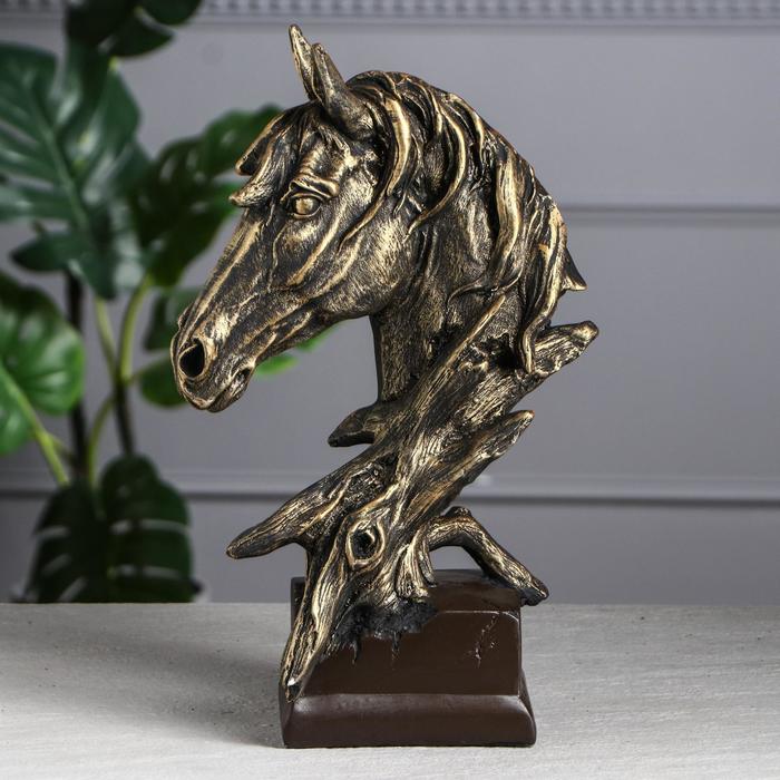 Статуэтка "Голова Коня", бронзовый цвет, 40 см
Статуэтка "Голова Коня", бронзовый цвет, 40 см