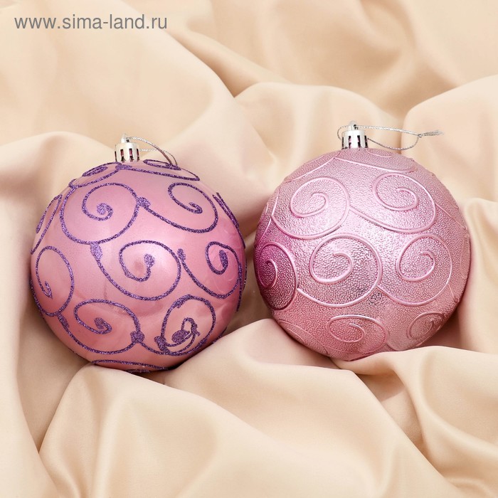 Набор шаров пластик d-10 см, 2 шт "Румба завитки"
Набор шаров пластик d-10 см, 2 шт "Румба завитки"