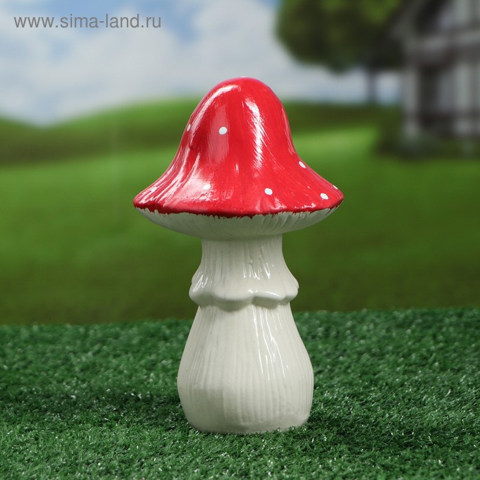 Садовая фигура "Мухомор", керамика, 20 см
Садовая фигура "Мухомор", керамика, 20 см