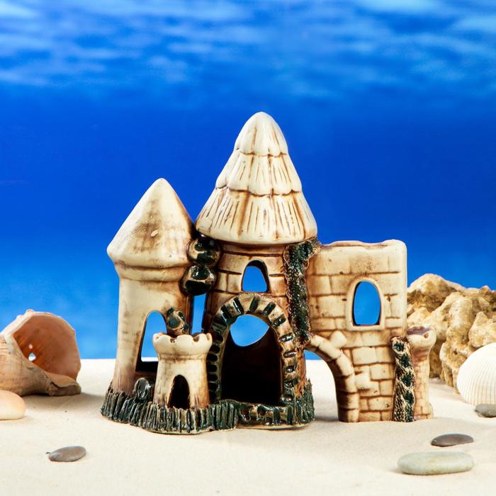 Декорация для аквариума "Две башни со стеной", 10×21×21 см 
Декорация для аквариума "Две башни со стеной", 10×21×21 см