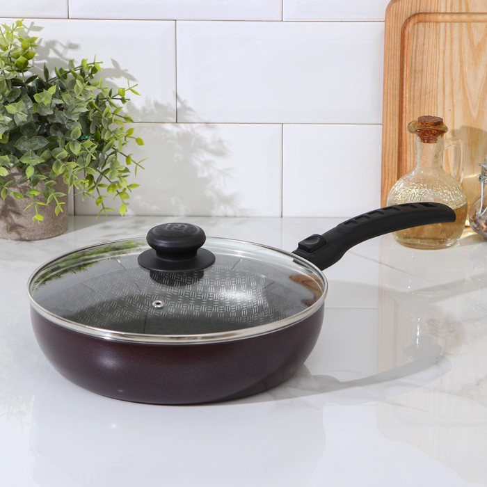 Сотейник «Хозяюшка», d=24 см, съёмная ручка, стеклянная крышка, антипригарное покрытие, цвет бордовый
Сотейник «Хозяюшка», d=24 см, съёмная ручка, стеклянная крышка, антипригарное покрытие, цвет бордовый