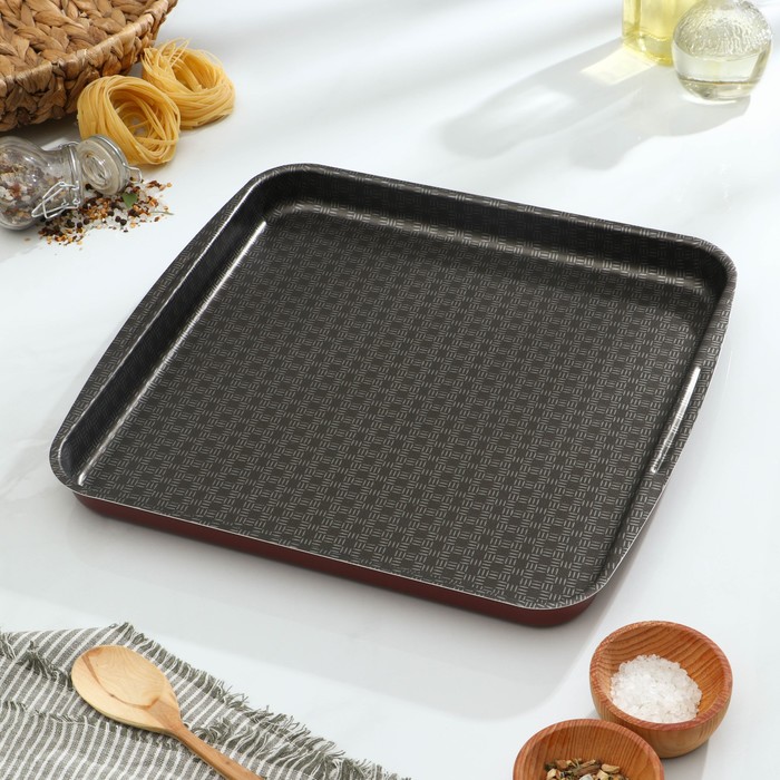 Противень «Хозяюшка», 35×37 см, антипригарное покрытие, цвет бордовый
Противень «Хозяюшка», 35×37 см, антипригарное покрытие, цвет бордовый