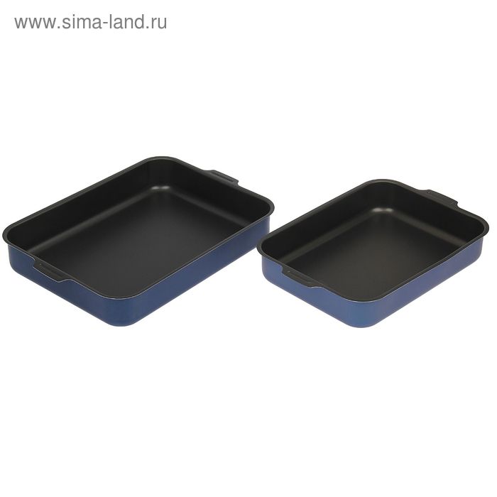 Набор противней, цельные ручки, без крышек, 2 штуки: 23×30 см, 27×35 см
Набор противней, цельные ручки, без крышек, 2 штуки: 23×30 см, 27×35 см