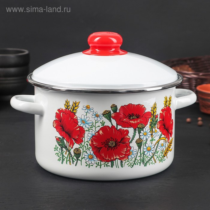 Кастрюля «Маки красные» 3 л, 01-Б1612/4
Кастрюля «Маки красные» 3 л, 01-Б1612/4