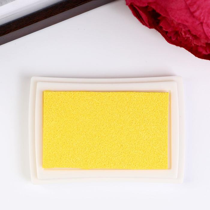 фото Штемпельная подушка "желтая" 7,7х5,2х1,8 см