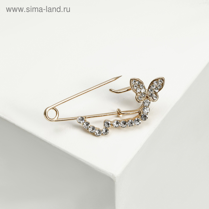 Булавка "Бабочка в полёте", 4 см, цвет белый в золоте
Булавка "Бабочка в полёте", 4 см, цвет белый в золоте