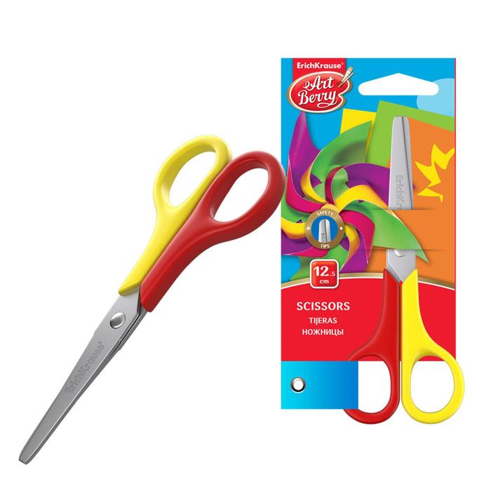 Ножницы детские 12,5 см, ErichKrause Artberry, с закруглёнными концами лезвий 
Ножницы детские 12,5 см, ErichKrause Artberry, с закруглёнными концами лезвий