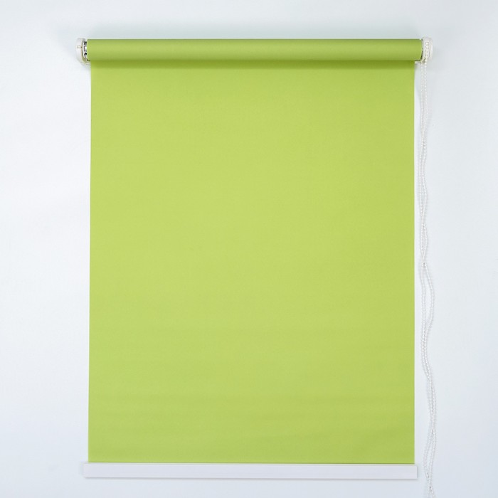 фото Штора рулонная 120×180 см (с учётом креплений 3,5 см), цвет зелёный