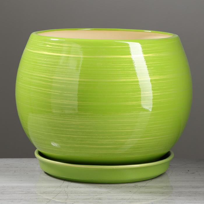 Горшок для цветов "Шар", глянец, салатово-золотой, керамика, 9 л
Горшок для цветов "Шар", глянец, салатово-золотой, керамика, 9 л