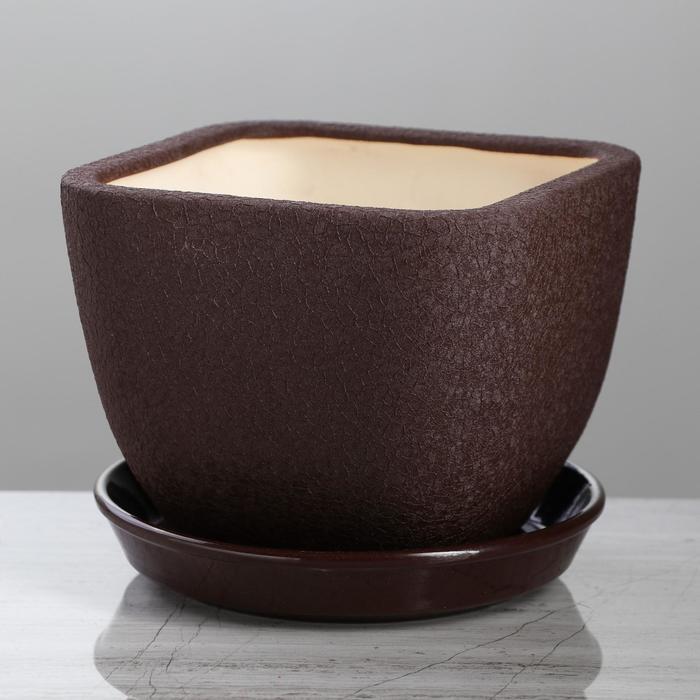 Горшок для цветов "Ноктюрн", шёлк, шоколад, 1.8 л
Горшок для цветов "Ноктюрн", шёлк, шоколад, 1.8 л