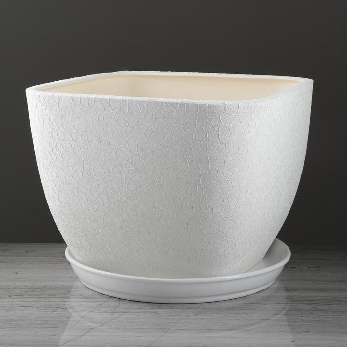 Горшок для цветов "Ноктюрн", шёлк, белый, 11.5 л
Горшок для цветов "Ноктюрн", шёлк, белый, 11.5 л