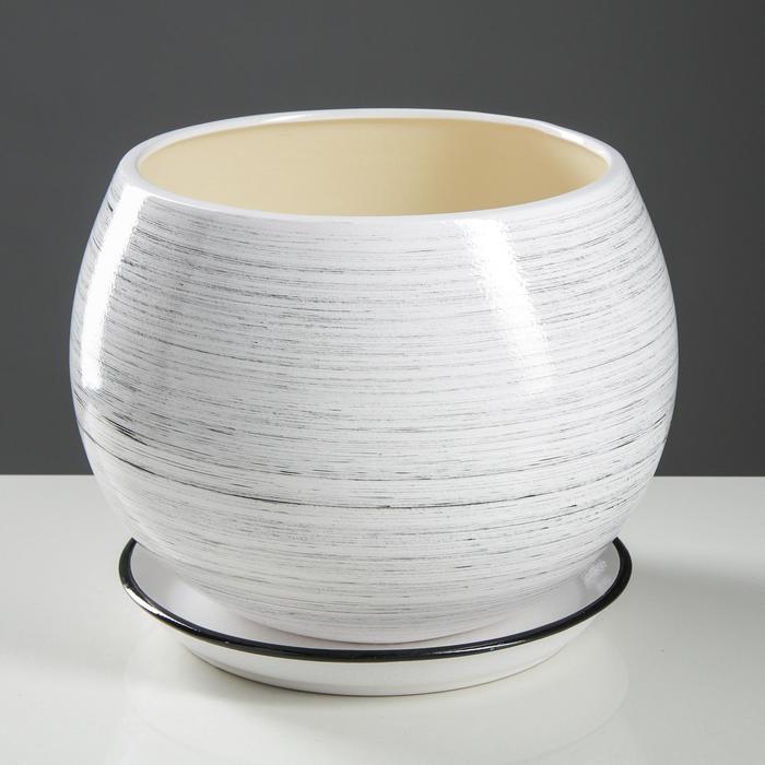 Горшок для цветов "Шар", глянец, бело-черный, керамика, 9 л
Горшок для цветов "Шар", глянец, бело-черный, керамика, 9 л