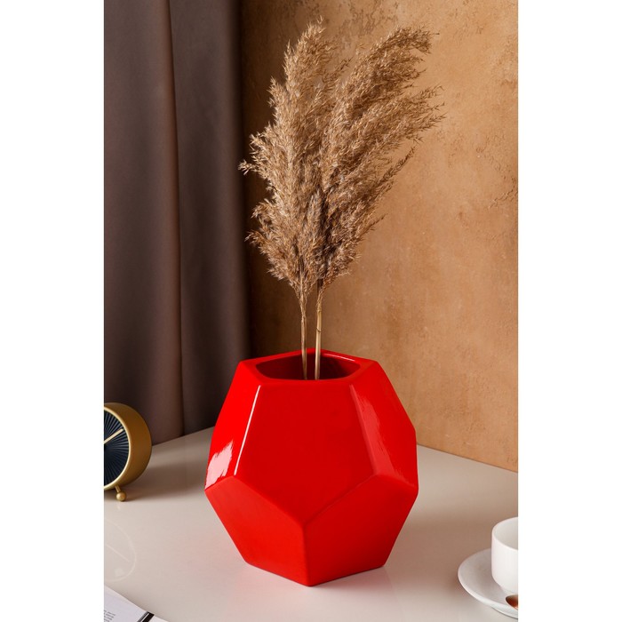 Ваза керамическая "Грань", настольная, красная, 21 см
Ваза керамическая "Грань", настольная, красная, 21 см