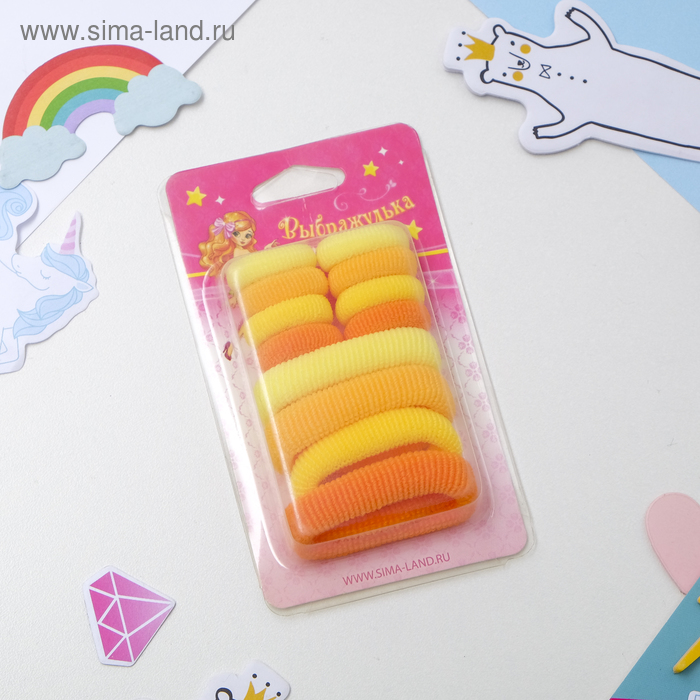 Резинка для волос "Махрушка ассорти" (набор 12 шт) жёлто-оранжевый
Резинка для волос "Махрушка ассорти" (набор 12 шт) жёлто-оранжевый