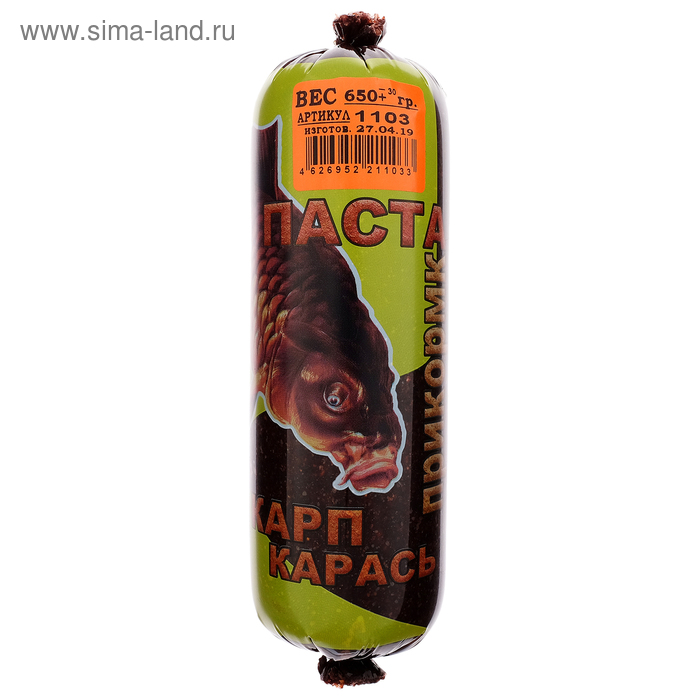 Прикормка Карп-Карась паста, вес 650 г
Прикормка Карп-Карась паста, вес 650 г