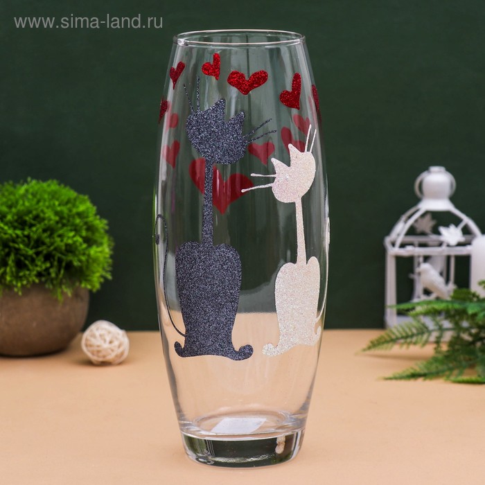 Ваза "Чёрная кошечка с сердечками" 8х11х26см
Ваза "Чёрная кошечка с сердечками" 8х11х26см