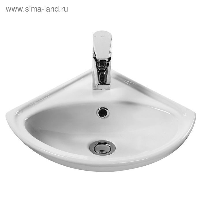 фото Раковина santek «ирис-36» угловой, c отверстием под смеситель, без пьедестала