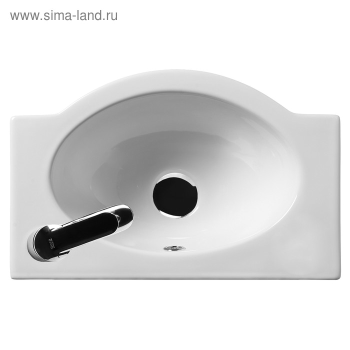 фото Раковина santek «форум-45» c правым отверстием под смеситель, без пьедестала