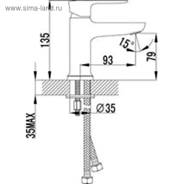 фото Смеситель для раковины lemark "базис" lm3606c, хром