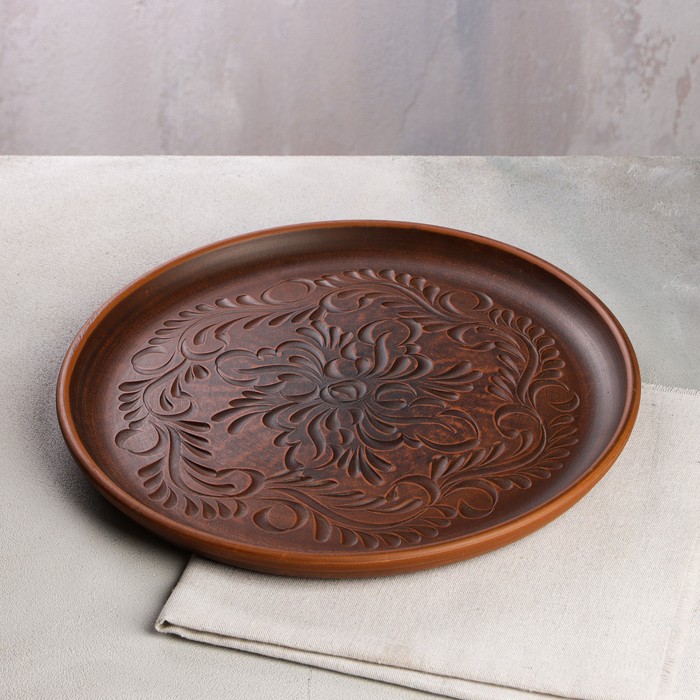 Блюдо для пиццы, декор, красная глина, 30 см, микс
Блюдо для пиццы, декор, красная глина, 30 см, микс