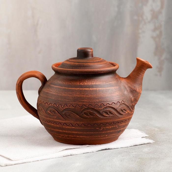 Чайник заварочный "Гончарный", декор, красная глина, 1 л, микс
Чайник заварочный "Гончарный", декор, красная глина, 1 л, микс