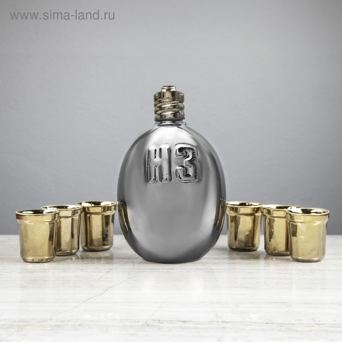 Набор для коньяка "Фляга", 7 предметов в наборе, 1.2 л/0.05 л, микс 
Набор для коньяка "Фляга", 7 предметов в наборе, 1.2 л/0.05 л, микс