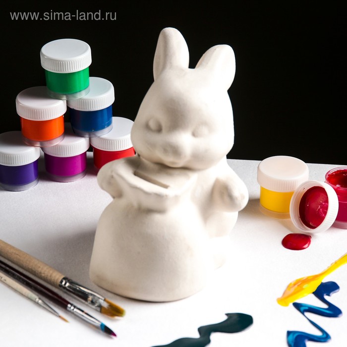 Копилка-раскраска "Заяц с мешком", под роспись , 16 см 
Копилка-раскраска "Заяц с мешком", под роспись , 16 см