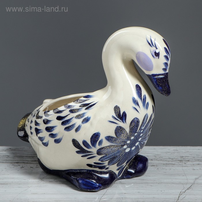 Конфетница "Утка", роспись, бело-синяя, керамика, 1 л, 17 см
Конфетница "Утка", роспись, бело-синяя, керамика, 1 л, 17 см