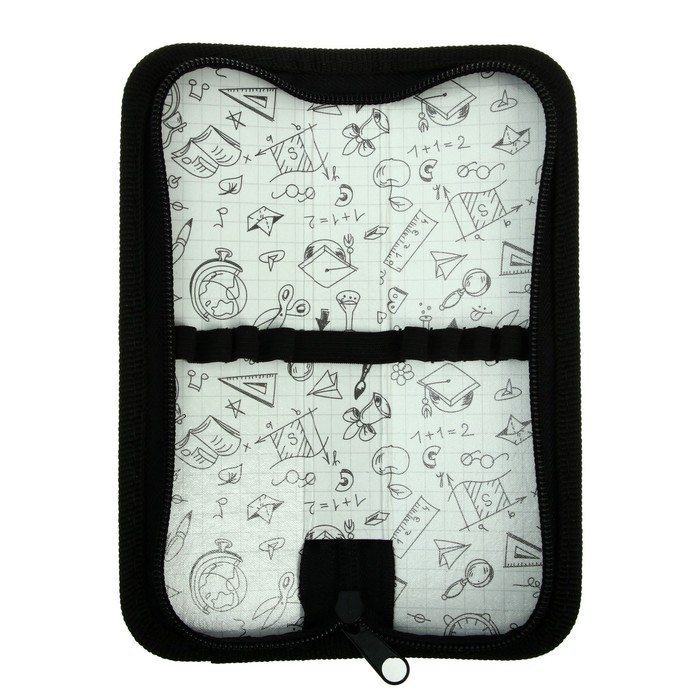 фото Пенал 1 секция, 60 х 190 х 30 мм, пкз 01-50 "кроха", кожзам, чёрный оникс