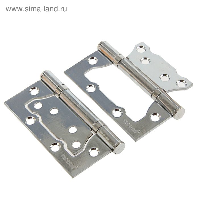 Петля дверная TRODOS, 100х75х2 мм, без врезки, цвет хром полированный
Петля дверная TRODOS, 100х75х2 мм, без врезки, цвет хром полированный