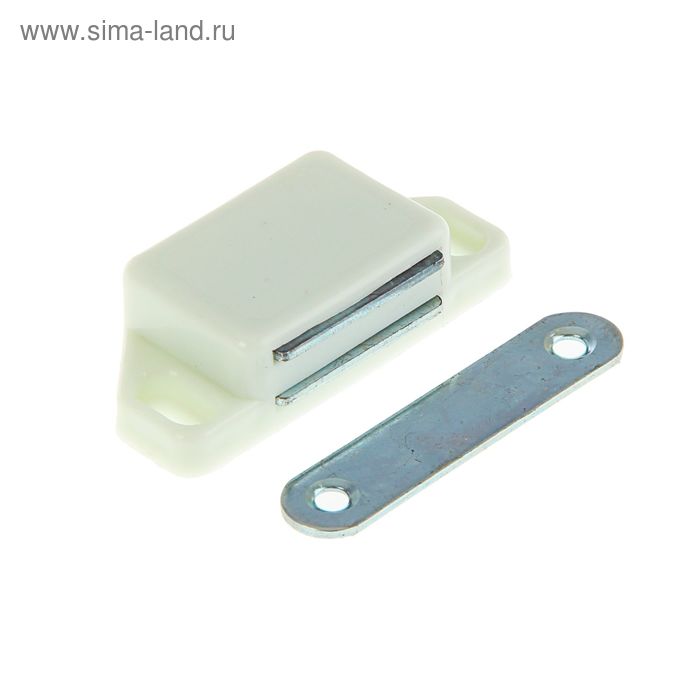 Защелка магнитная, большая, белая 
Защелка магнитная, большая, белая