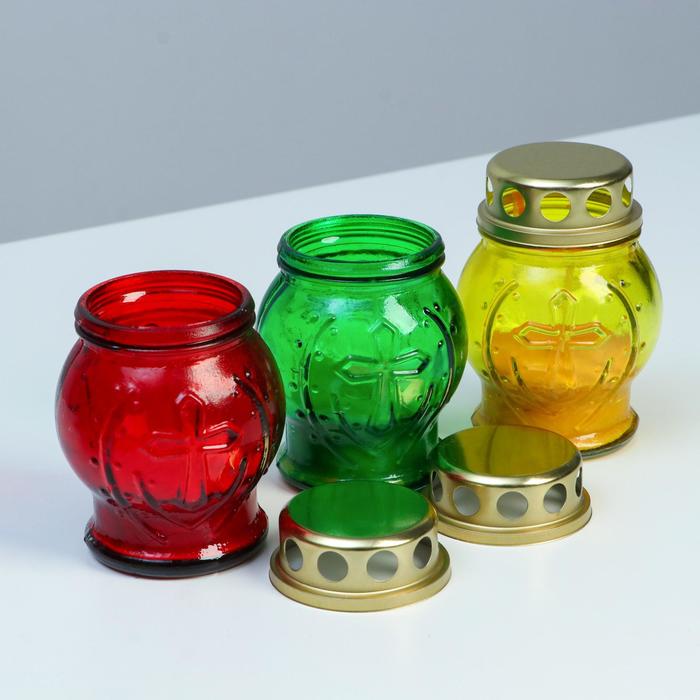 Свеча парафиновая поминальная в стеклянном подсвечнике , микс
Свеча парафиновая поминальная в стеклянном подсвечнике , микс