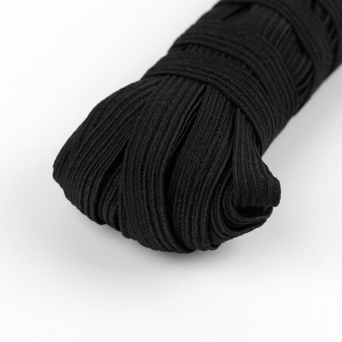 Резинка эластичная, 10 мм, 10 ± 1 м, цвет чёрный
Резинка эластичная, 10 мм, 10 ± 1 м, цвет чёрный