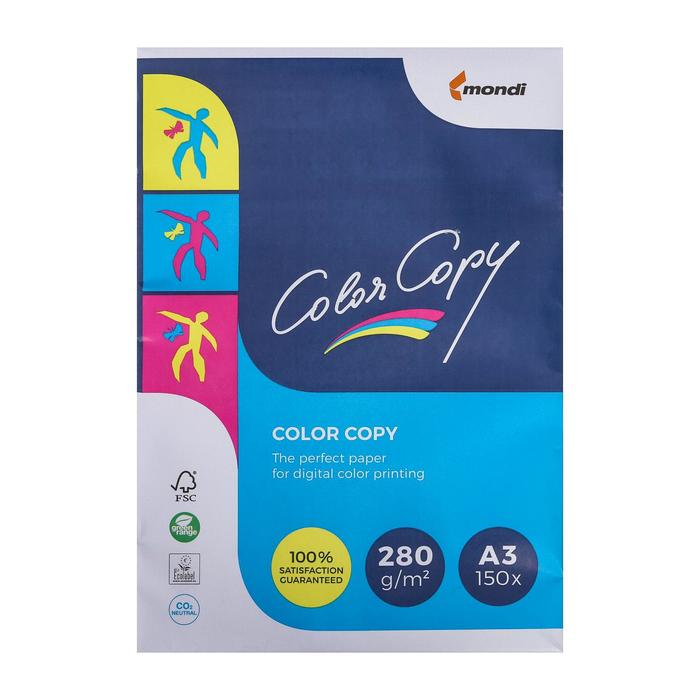 Бумага А3 150 л, Color Copy, 280 г/м2, белизна 160% CIE, класс A++
Бумага А3 150 л, Color Copy, 280 г/м2, белизна 160% CIE, класс A++