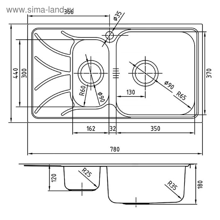 Мойка для кухни IDDIS Arro S, ARR78PZi77, полированная, чаша справа, 780х440 мм
Мойка для кухни IDDIS Arro S, ARR78PZi77, полированная, чаша справа, 780х440 мм