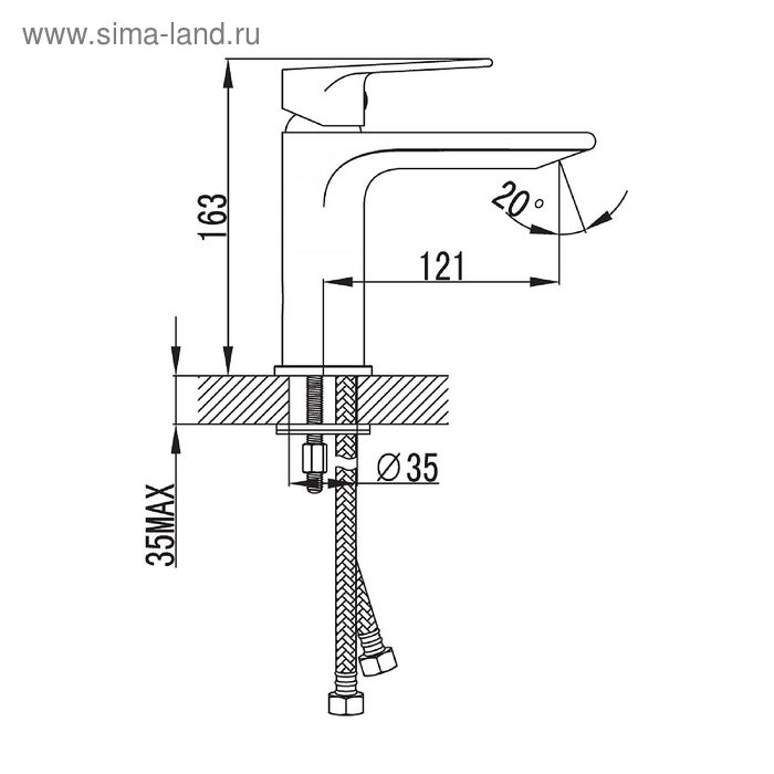 фото Смеситель для раковины iddis edifice, edisb00i01